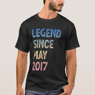 Camiseta Lenda Desde Maio 2017 8º Aniversário Meninos Menin
