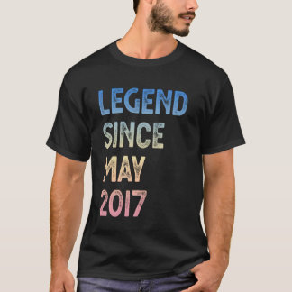 Camiseta Lenda Desde Maio 2017 8º Aniversário Meninos Menin