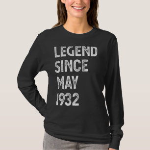 Camiseta Lenda desde maio de 1932 Homens 90 de Aniversário