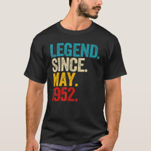 Camiseta Lenda Desde Maio De 1952, Aos 70 Anos 70 Aniversár
