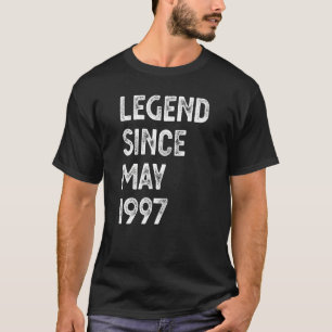 Camiseta Lenda Desde maio de 1997 Homens 25 Aniversário Mul