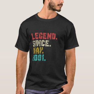 Camiseta Lenda Desde Maio De 2001 20 Aniversário De 20 Anos