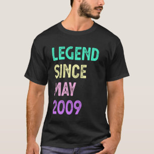 Camiseta Lenda Desde Maio de 2009 Aniversário de 16 Anos Me