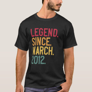 Camiseta Lenda Desde Março de 2012 Aniversário de 13 anos R