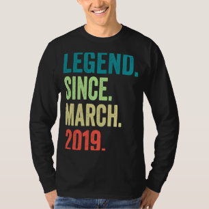 Camiseta Lenda Desde Março De 2019 Menina De 4 Anos 4º B