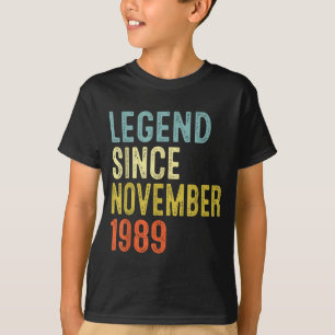 Camiseta Lenda Desde Novembro 1989 36º Aniversário 36 Anos