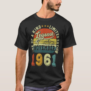 Camiseta Lenda Desde Novembro De 1961, Nascimento De 61 Ano
