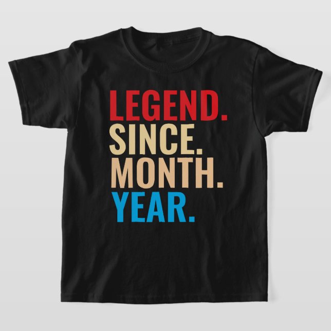 Camiseta Lenda desde o aniversário personalizado do mês T-S (Postura )