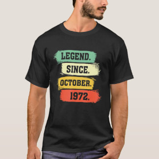 Camiseta Lenda desde outubro de 1972 u2013 Feliz 50º aniver