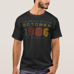 Camiseta Lenda Desde Outubro de 1986, Edição Limitada Mascu