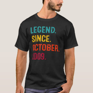 Camiseta Lenda Desde Outubro De 2009 13 Bday 13 Anos