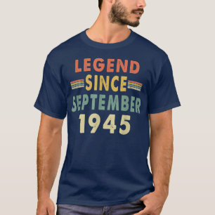 Camiseta Lenda Desde Setembro 194577º Aniversário