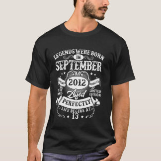 Camiseta Lenda Desde Setembro 2012 Vintage Retro 13º Aniver