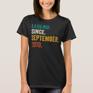 Camiseta Lenda Desde Setembro De 2010 12 Aniversário De 12 