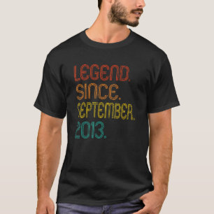 Camiseta Lenda Desde Setembro De 2013 9 Anos 9º Nascimento