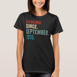 Camiseta Lenda Desde Setembro De 2015 Aniversário De 7 7 An
