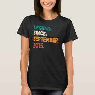 Camiseta Lenda Desde Setembro De 2015 Aniversário De 7 7 An