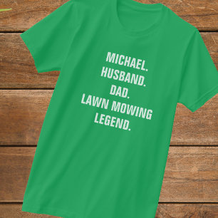 Camiseta Lenda Divertida do Corte de Grama Personalizada