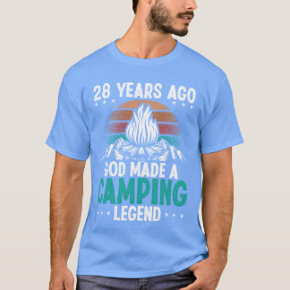 Camiseta Lenda do Acampamento de 28 Anos Scout Aniversário 