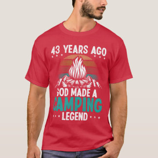 Camiseta Lenda do Acampamento de 43 Anos Scout 43Aniversári