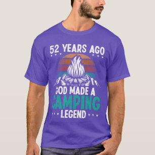Camiseta Lenda do Acampamento de 52 Anos Escoteiro Aniversá