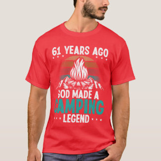 Camiseta Lenda do Acampamento de 61 Anos Scout 61Aniversári