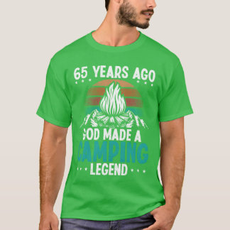 Camiseta Lenda do Acampamento de 65 Anos Scout Aniversário