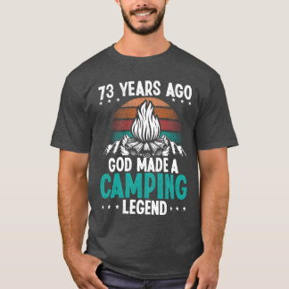 Camiseta Lenda do Acampamento de 73 Anos Escoteiro Aniversá