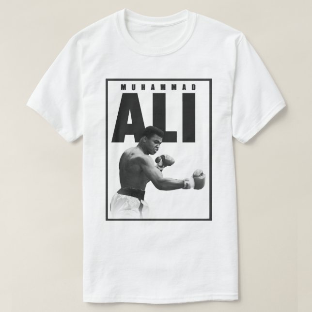 Camiseta Lenda do Boxe Preto e Branco  (Frente do Design)
