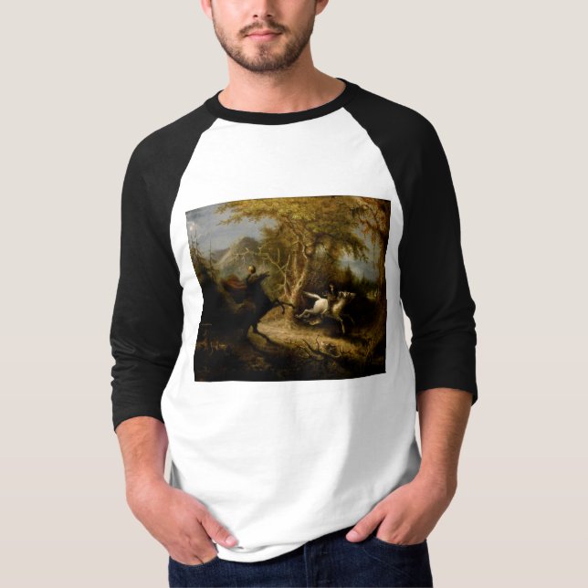 Camiseta Lenda do Cavaleiro Sem Cabeça Fantasma do Hallowee (Frente)