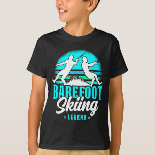 Camiseta Lenda do esqui aquático sem sapatos estilo retrô e