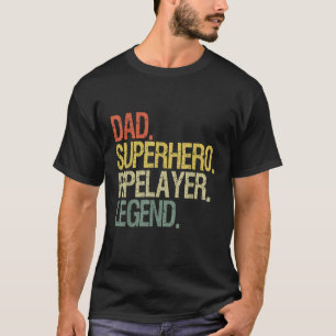 Camiseta lenda do gasoduto de super-heróis do pai