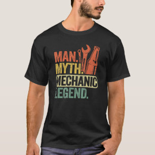 Camiseta Lenda do Mecânico Homem do Carro Garagem Pai M