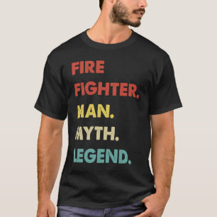 Camiseta Lenda do Mito do Homem de Combate a Incêndios
