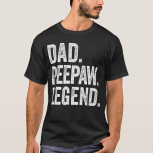 Camiseta Lenda do Papai Peepaw Vintage Desgastado Negrito P