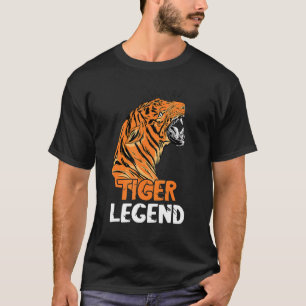 Camiseta Lenda do Tigre Face do Tigre Bengal Safari African