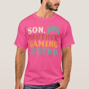 Camiseta Lenda dos jogos de irmão do filho Gamer Homens Men