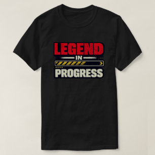 Camiseta Lenda em Progresso Arte Motivacional Grunge