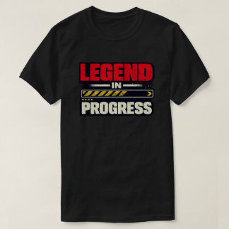 Camiseta Lenda em Progresso Arte Motivacional Grunge
