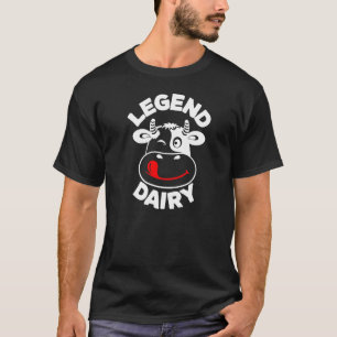 Camiseta Lenda Fazendeiro de Laticínios Piada de Leite Engr