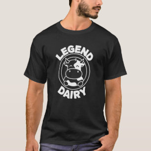 Camiseta Lenda Fazendeiro de Laticínios Vaca Piada Leite