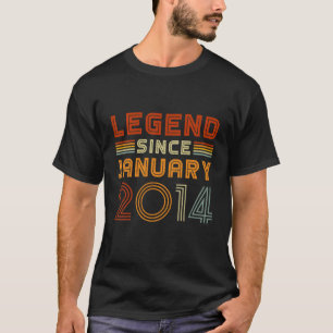 Camiseta Lenda Infantil Desde Janeiro De 2014 Meninas Vinta