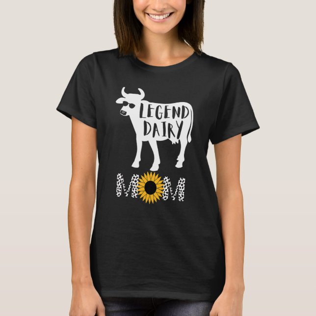 Camiseta Lenda Leiteira Mãe De Vaca Padrão De Vaca Para Mul (Frente)