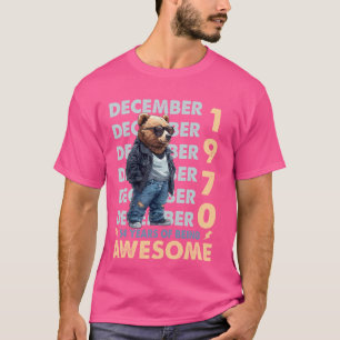 Camiseta Lenda Masculina Dezembro 1970 54º Aniversário Urso
