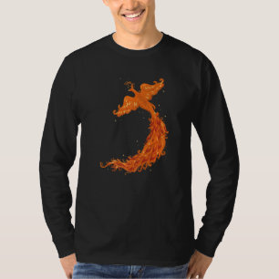 Camiseta Lenda Mítica Voando Fênix Chama mitologista