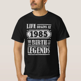 Camiseta Lenda Nascida em 1985 Presente de Aniversário Retr