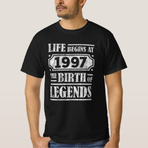 Camiseta Lenda Nascida em 1997 Presente de Aniversário Retr