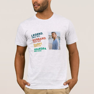 Camiseta Lenda Pai Marido Vovô Personalizado T-Shirt