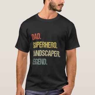 Camiseta lenda paisagista de super-herói pai
