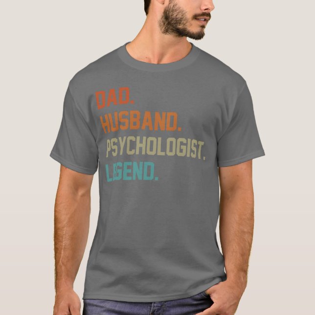 Camiseta Lenda psicóloga do marido pai para o Dia do Pai (Frente)